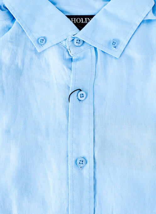Chemise manches longues coupe cintrée bleu UGHOLIN homme