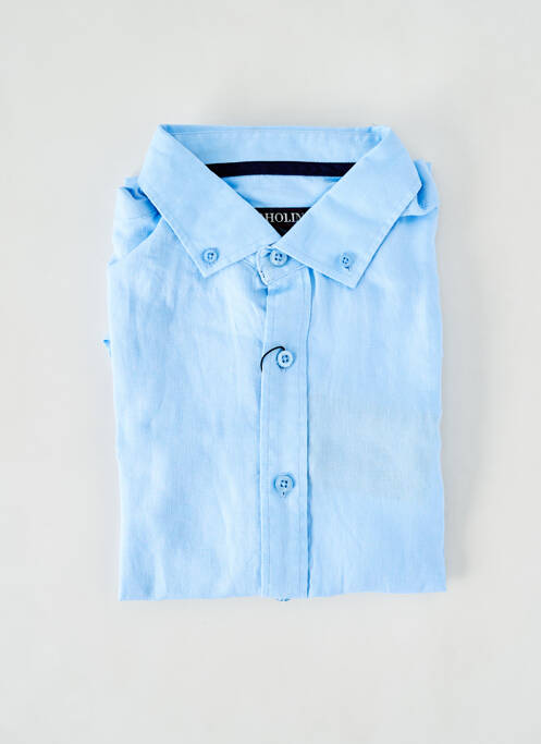 Chemise manches longues bleu UGHOLIN pour homme