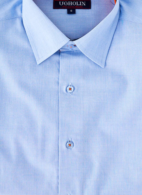 Chemise manches longues coupe cintrée bleu UGHOLIN homme