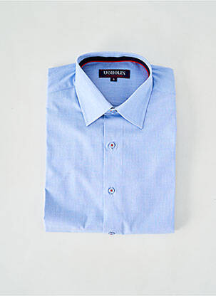 Chemise manches longues coupe cintrée bleu UGHOLIN homme