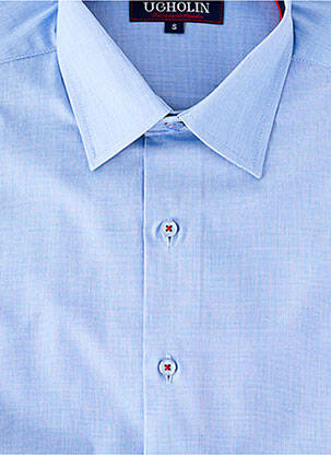 Chemise manches longues coupe cintrée bleu UGHOLIN homme
