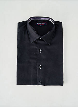 Chemise manches longues coupe cintrée noir UGHOLIN homme