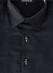 Chemise manches longues noir UGHOLIN pour homme seconde vue