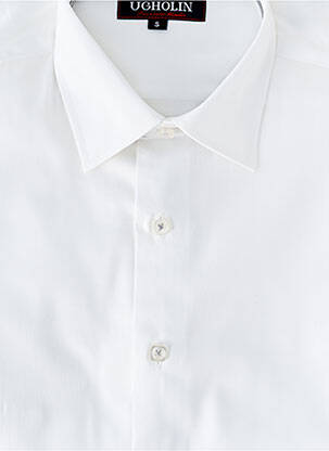 Chemise manches longues coupe cintrée blanc UGHOLIN homme