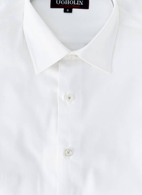 Chemise manches longues coupe cintrée blanc UGHOLIN homme