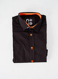 Chemise manches longues coupe cintrée marron NO ID homme