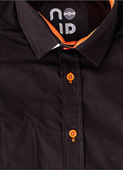 Chemise manches longues marron NO ID pour homme seconde vue