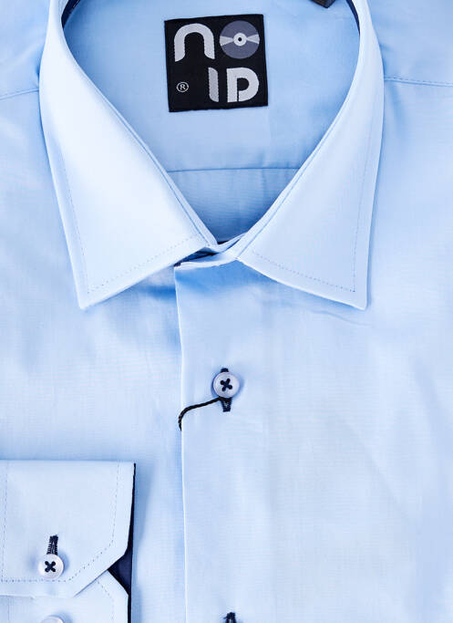 Chemise manches longues bleu NO ID homme