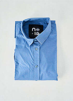 Chemise manches longues coupe cintrée bleu NO ID homme