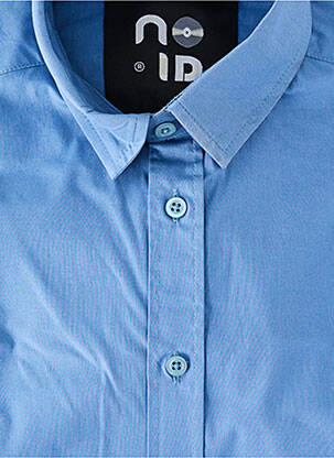 Chemise manches longues coupe cintrée bleu NO ID homme