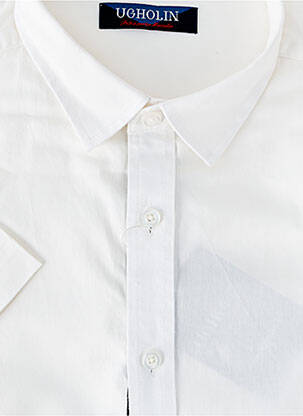 Chemise manches courtes coupe cintrée blanc UGHOLIN homme