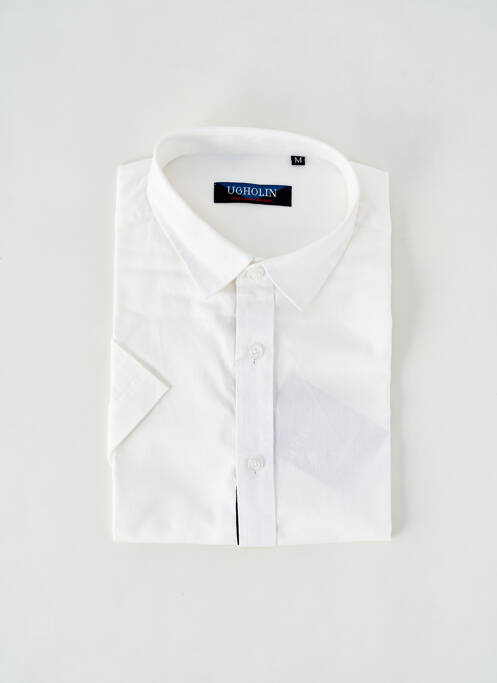 Chemise manches courtes blanc UGHOLIN pour homme