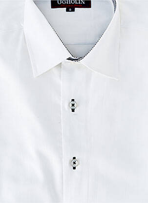 Chemise manches longues coupe cintrée blanc UGHOLIN homme