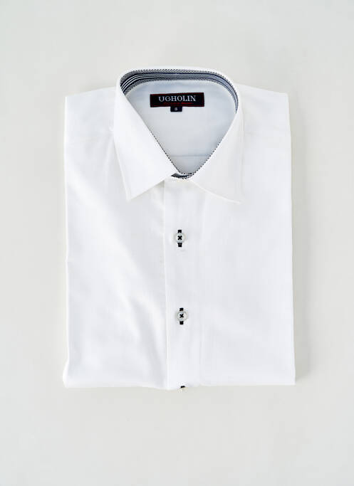 Chemise manches longues coupe cintrée blanc UGHOLIN homme