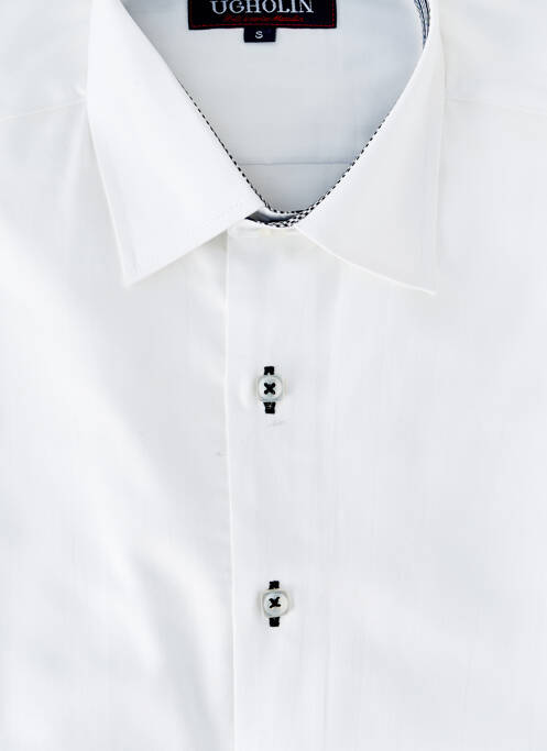 Chemise manches longues coupe cintrée blanc UGHOLIN homme