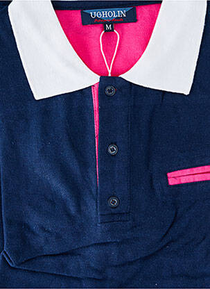 Polo coupe droite manches courtes bleu UGHOLIN homme