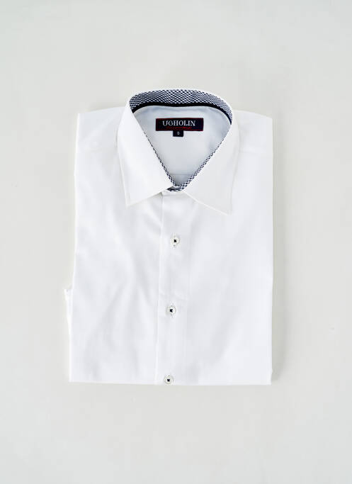 Chemise manches longues coupe cintrée blanc UGHOLIN homme