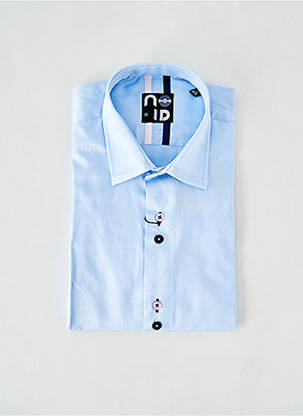 Chemise manches longues coupe cintrée bleu NO ID homme