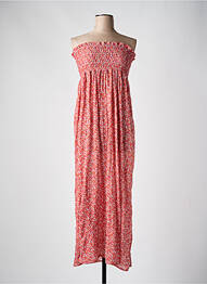 Robe longue sans manche sans manche orange LES BONHEURS DE SOPHIE femme