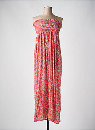 Robe longue sans manche sans manche orange LES BONHEURS DE SOPHIE femme