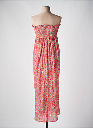 Robe longue sans manche sans manche orange LES BONHEURS DE SOPHIE femme