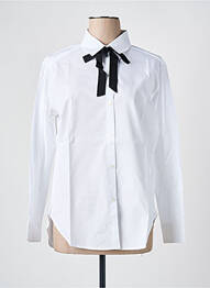 Chemisier coupe droite manches longues blanc LES BONHEURS DE SOPHIE femme