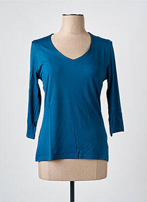 T-shirt manches 3/4 manches 3/4 bleu LES BONHEURS DE SOPHIE femme