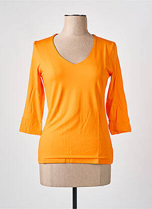 T-shirt manches 3/4 manches 3/4 orange clair LES BONHEURS DE SOPHIE femme