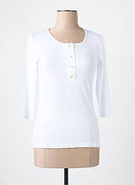T-shirt stretch manches 3/4 blanc LES BONHEURS DE SOPHIE femme