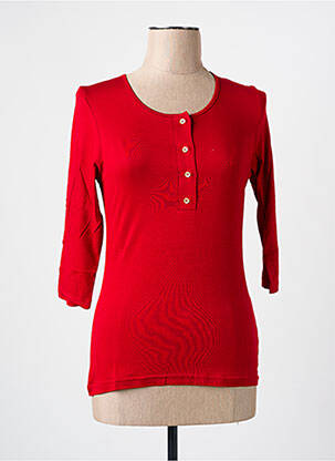 T-shirt manches 3/4 manches 3/4 rouge LES BONHEURS DE SOPHIE femme