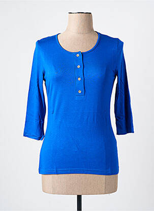 T-shirt stretch manches 3/4 bleu clair LES BONHEURS DE SOPHIE femme