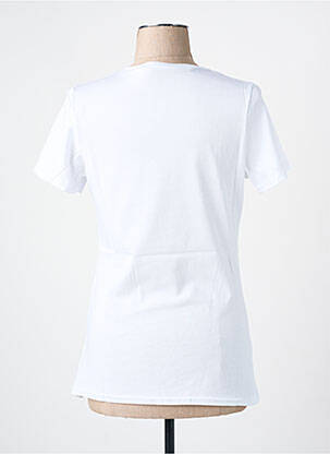 T-shirt imprimé fantaisie manches courtes blanc LES BONHEURS DE SOPHIE femme