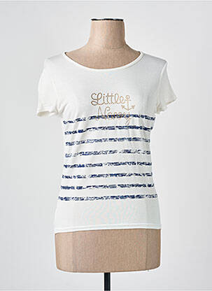 T-shirt sérigraphie manches courtes beige COTE ANGLAISE femme