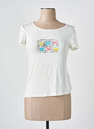 T-shirt sérigraphie manches courtes beige COTE ANGLAISE femme