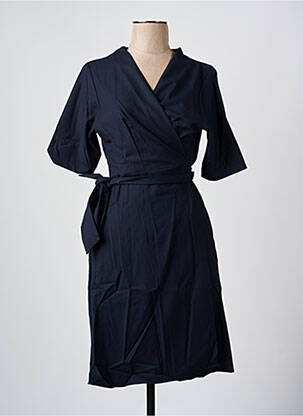 Robe mi-longue manches courtes manches courtes bleu LES BONHEURS DE SOPHIE femme