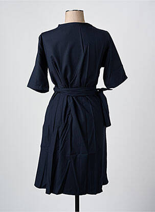 Robe mi-longue manches courtes manches courtes bleu LES BONHEURS DE SOPHIE femme
