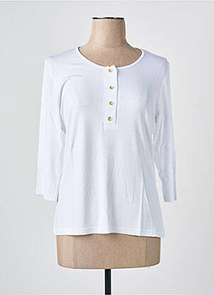 T-shirt manches 3/4 manches 3/4 blanc LES BONHEURS DE SOPHIE femme