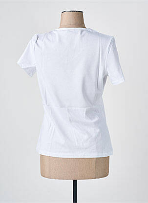 T-shirt col v manches courtes blanc LES BONHEURS DE SOPHIE femme