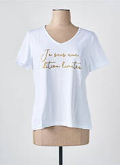 T-shirt blanc LES BONHEURS DE SOPHIE pour femme seconde vue
