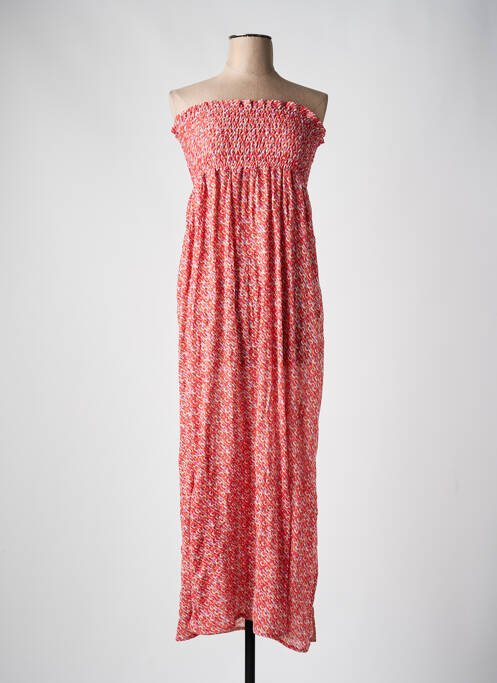 Robe longue sans manche sans manche orange LES BONHEURS DE SOPHIE femme