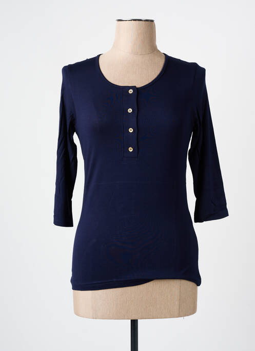 T-shirt manches 3/4 manches 3/4 bleu LES BONHEURS DE SOPHIE femme