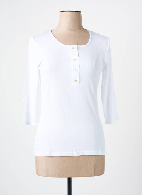 T-shirt manches 3/4 manches 3/4 blanc LES BONHEURS DE SOPHIE femme