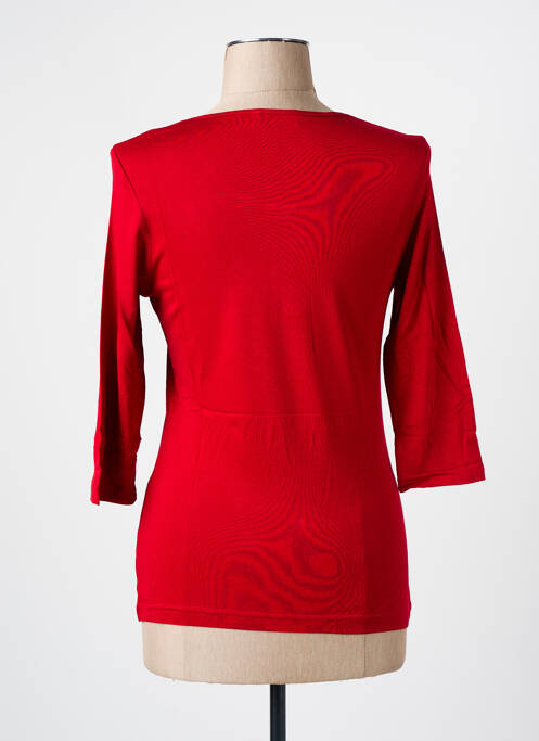 T-shirt stretch manches 3/4 rouge LES BONHEURS DE SOPHIE femme