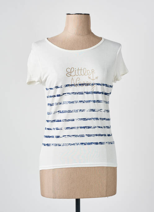 T-shirt sérigraphie manches courtes beige COTE ANGLAISE femme