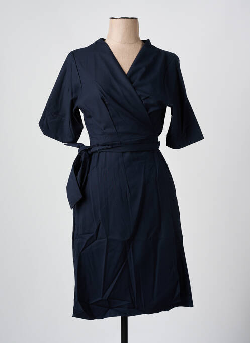Robe mi-longue manches courtes manches courtes bleu LES BONHEURS DE SOPHIE femme