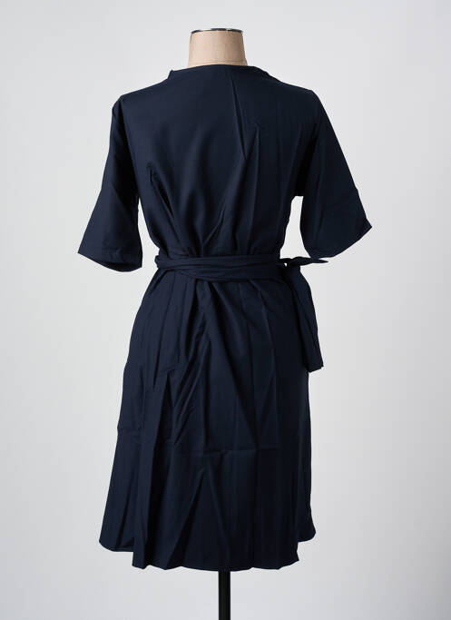 Robe mi-longue manches courtes manches courtes bleu LES BONHEURS DE SOPHIE femme
