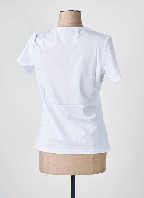 T-shirt col v manches courtes blanc LES BONHEURS DE SOPHIE femme