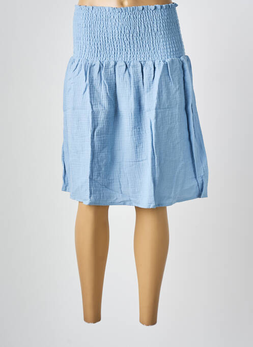 Jupe mi-longue coupe évasée bleu LES BONHEURS DE SOPHIE femme