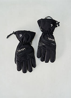 Gants effet matière satinée noir LEVEL homme