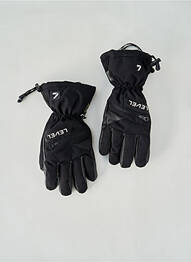 Gants effet matière satinée noir LEVEL homme